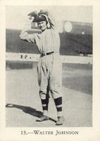1932 Rogers Peet #13 Walter Johnson Baseball Card