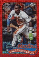 2024 Topps Silver Pack 1989 Chrome Promo #T89C92 Jazz Chisholm Jr. Red Refractor Baseball Card