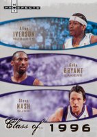 2007 Fleer Hot Prospects Class of #1996 Kobe Bryant/Allen Iverson/Steve Nash Basketball Card