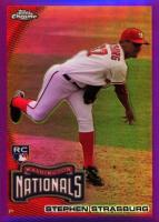 2010 Topps Chrome #212 Stephen Strasburg Purple Refractor Baseball Card