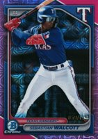 2024 Bowman Mega Box Chrome Prospects #211 Sebastian Walcott Pink Refractor Baseball Card