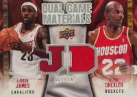 2009 Upper Deck Dual Game Materials #DG-JD Clyde Drexler/LeBron James Basketball Card
