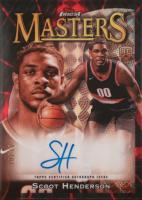 2023 Topps Finest Masters Autographs #MASH Scoot Henderson Red/Black Vapor Geometric Basketball Card