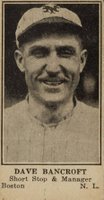 1925 Strip Card # Dave Bancroft Boston N.L. Baseball Card