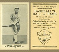 1917 Collins-McCarthy #97 Nemo Leibold Baseball Card