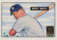 1996 Topps Mantle Case Inserts #1 1951 Bowman Reprint Baseball Card