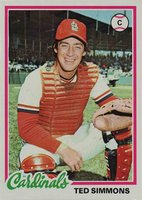 1978 Topps #380 Ted Simmons Baseball Card