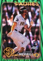 2024 Topps Chrome #207 Jackson Merrill Green Raywave Refractor Baseball Card