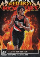 2023 Panini Donruss Optic Red Hot Rookies #9 Scoot Henderson Basketball Card