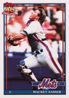 1991 Topps Tiffany #382 Mackey Sasser Baseball Card