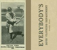 1916 Everybody's #181 Oscar Vitt Baseball Card
