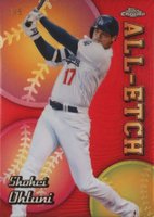 2024 Topps Chrome Chrome All Etch #CAE1 Shohei Ohtani Red Refractor Baseball Card