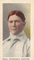 1910 Sporting Life # Red Dooin Pastel Background Baseball Card