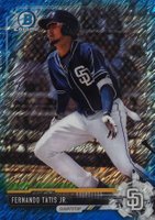 2017 Bowman Chrome Prospects #BCP160 Fernando Tatis Jr. Blue Shimmer Baseball Card