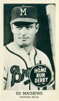 1959 Home Run Derby # Ed Mathews Baseball Card