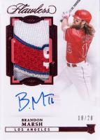 2022 Panini Flawless Rookie Patch Autographs #RPABM Brandon Marsh Ruby Baseball Card