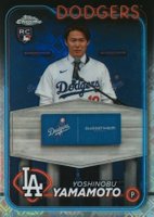 2024 Topps Chrome Logofractor Edition #18 Yoshinobu Yamamoto Variation Baseball Card