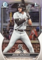 2023 Bowman Draft #BDC167 Jacob Gonzalez Chrome-Refractor Baseball Card