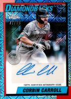 2025 Topps Silver Pack 1990 Chrome Promo Autograph #CC Corbin Carroll Baseball Card