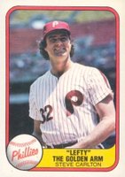 1981 Fleer #660 Steve Carlton 1066 on back Baseball Card