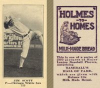 1916 Holmes for Homes Bread #159 Jim Scott Baseball Card