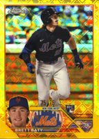 2023 Topps Chrome Logofractor Edition #204 Brett Baty Yellow Refractor Baseball Card