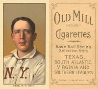 1909 White Borders Old Mill #9 Red Ames Portrait Baseball Card