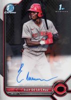 2022 Bowman Chrome Prospect Autographs #CPAED Elly de La Cruz Baseball Card