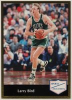 1991 Sports Educational #12 Larry Bird Hand Cut Basketball Card