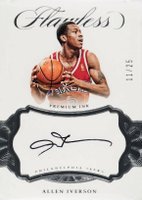 2016 Panini Flawless Premium Ink #PI-AI Allen Iverson Basketball Card