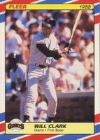 1988 Fleer Superstars #8 Will Clark Baseball Card