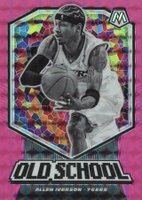 2019 Panini Mosaic Old School #14 Allen Iverson Pink Fluorescent Basketball Card