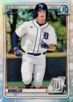 2020 Bowman Draft #BD144 Dillon Dingler Chrome-Refractor Baseball Card