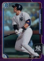 2015 Bowman Draft #150 Aaron Judge Chrome-Purple Refractor Baseball Card
