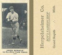 1916 Herpolsheimer Co. #118 Fred Merkle Baseball Card
