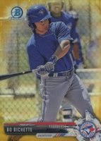 2017 Bowman Draft #BDC38 Bo Bichette Chrome-Gold Refractor Baseball Card