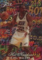 1995 Flair Hot Numbers #7 Karl Malone Basketball Card