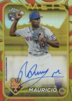 2024 Topps Gilded Collection Topps Chrome Gold Autographs #CGARM Ronny Mauricio Rose Gold/Gold Baseball Card