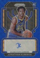 2021 Panini Prizm Rookie Signatures #RSJKU Jonathan Kuminga Blue Wave Basketball Card