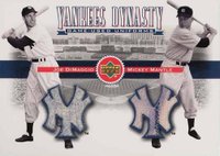 2002 Upper Deck Yankees Dynasty Jerseys #YJ-DM Joe DiMaggio/Mickey Mantle Baseball Card