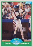 1989 Score #10 Darryl Strawberry Baseball Card