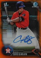 2016 Bowman Prospect Autographs #AB Alex Bregman Chrome-Orange Refractor Baseball Card