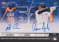 2019 Topps Now #906B Aaron Judge/Pete Alonso Autograph-Blue Baseball Card
