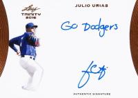 2015 Leaf Trinity Signatures #A-JU1 Julio Urias Baseball Card
