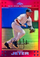 2007 Topps Chrome #21 Derek Jeter Red Refractor Baseball Card