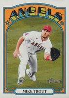 2021 Topps Heritage #169 Mike Trout Action Baseball Card