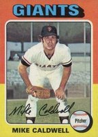 1975 Topps Mini #347 Mike Caldwell Baseball Card