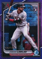 2024 Bowman Chrome Mega Box #55 Jordan Lawlar Purple Refractor Baseball Card