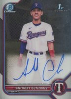 2022 Bowman Chrome Prospect Autographs #CPAAG Anthony Gutierrez Baseball Card
