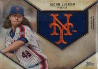 2019 Topps Retro Hat Manufactured Logo Patch #JD Jacob deGrom Baseball Card